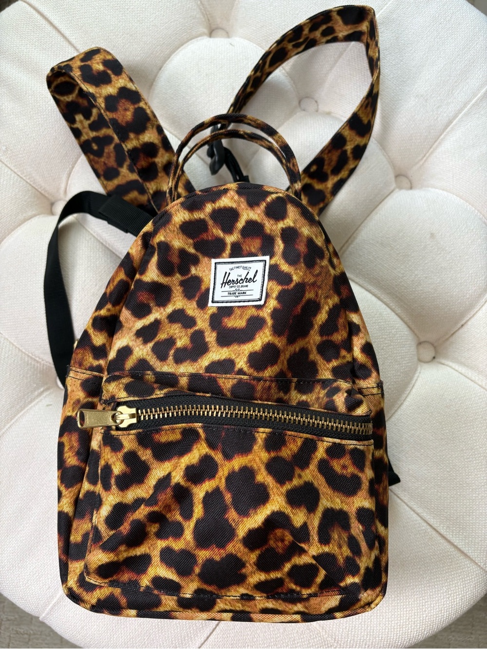 Herschel Supply Company Leopard Print Mini Backpack in Brown and Black